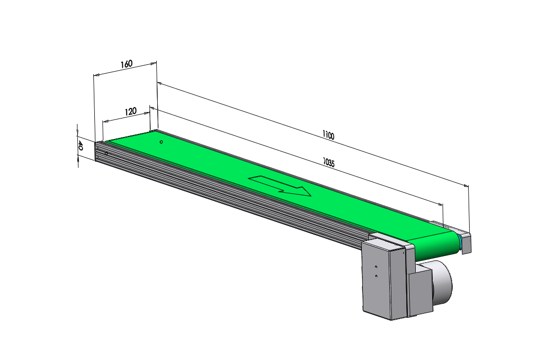 無(wú)支架微型皮帶輸送機(jī)