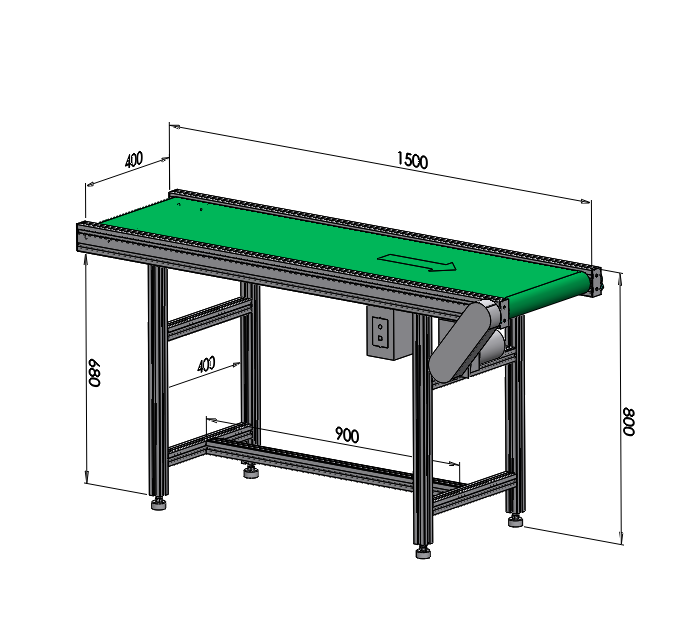 標(biāo)準(zhǔn)普通皮帶輸送機(jī)流水線