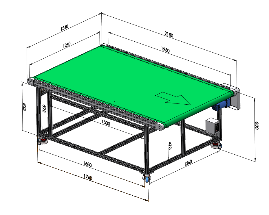加裝福馬輪的輸送機(jī)流水線傳送帶