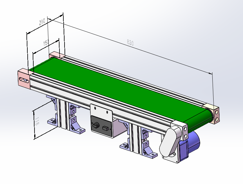 定制微型輸送機(jī)皮帶流水線